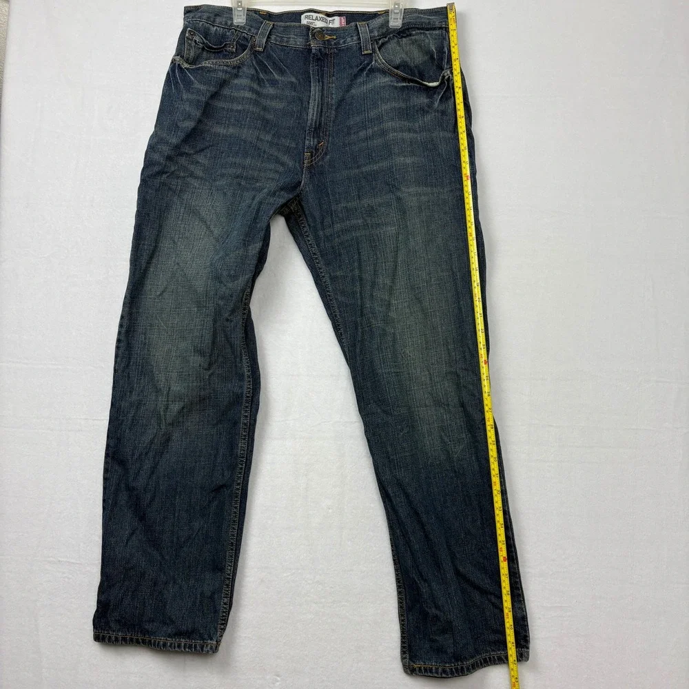 Levis 550 Relaxed Fit Jeans Mens 38x32 Dark Wash Blue Denim 100% Cotton N4